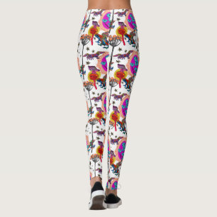 Farbenfrohe Fliegende Frösche Leggings