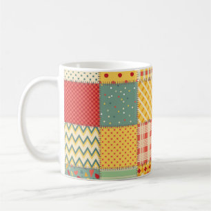 Farbenfrohe Fliesen: abstrakte nahtlose Ornamente. Kaffeetasse