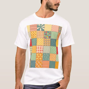 Farbenfrohe Fliesen: abstrakte nahtlose Ornamente. T-Shirt