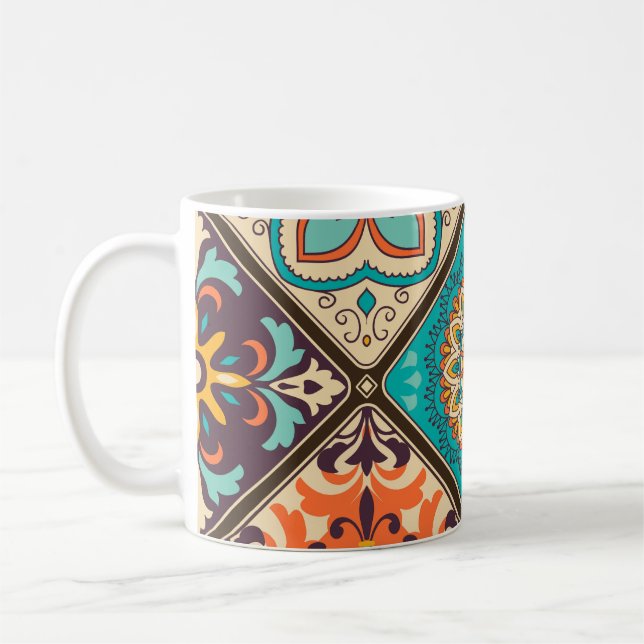 Farbenfrohe Fliesen aus Fliesen: islamische Motive Kaffeetasse (Links)