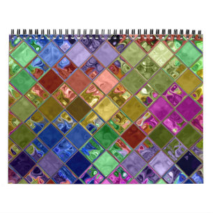Farbenfrohe Fliesenkunst individuell anpassbar Kalender