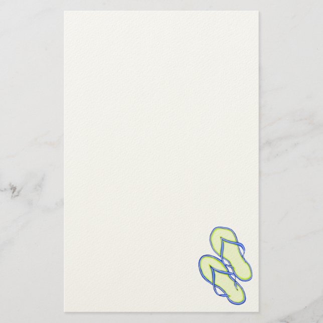 Farbenfrohe Flip Flops 2 Stationierung Briefpapier (Vorderseite)