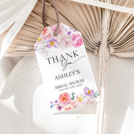 Farbenfrohe Flora Vielen Dank Geschenkanhänger