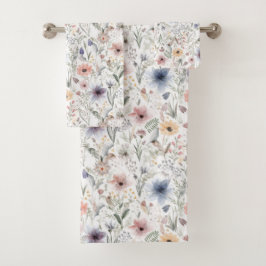 Farbenfrohe Flora Wasserfarbe Set Styl Botanica