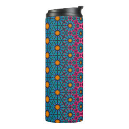 Farbenfrohe Floral Design Reise Umarmung Thermosbecher