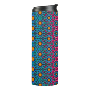Farbenfrohe Floral Design Reise Umarmung Thermosbecher