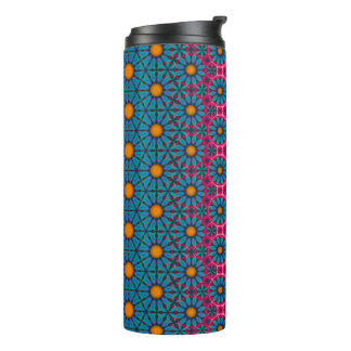 Farbenfrohe Floral Design Reise Umarmung Thermosbecher