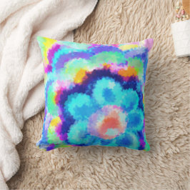 Farbenfrohe Floral Wasserfarben Kissen