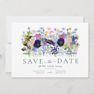 Farbenfrohe Florale Aquarell-Hochzeit Save The Date
