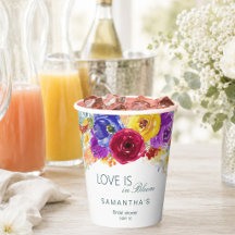Farbenfrohe florale Brautparty