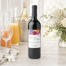 Farbenfrohe florale Brautparty