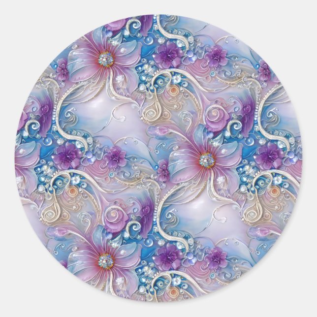 Farbenfrohe florale Frühlingsbeizen Sticker (Vorderseite)