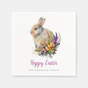 Farbenfrohe Florale Ostern Serviette