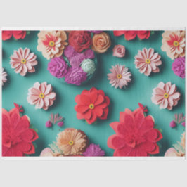 Farbenfrohe Florals, eine Visuelle Symphonie Seidenpapier