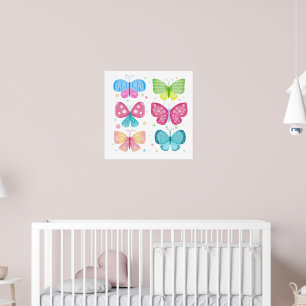 Farbenfrohe Flutter-Freunde Poster