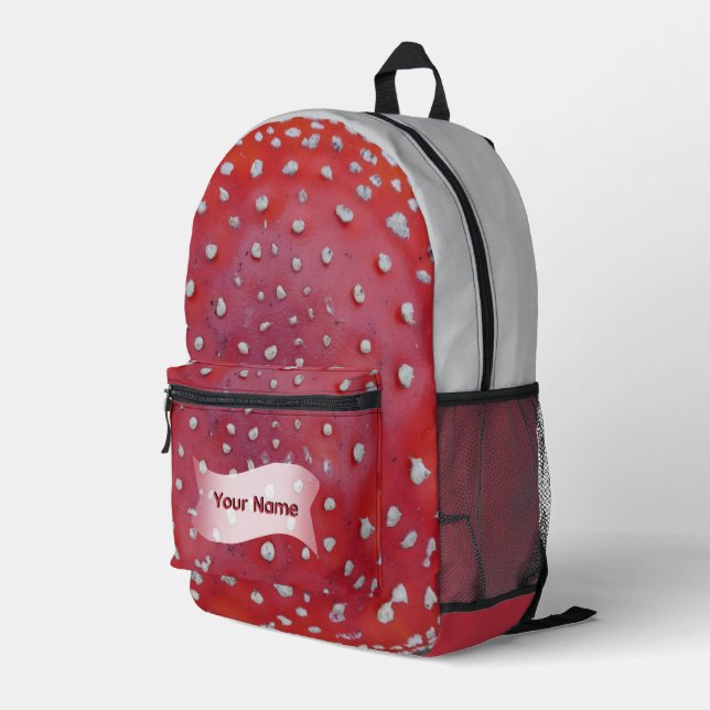 Farbenfrohe Fly Amantis Muster Kust. Textnachweis Bedruckter Rucksack (Rückseitige Ecke Rechts)