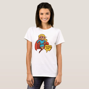 Farbenfrohe Flying Super Mama T-Shirt