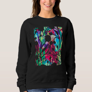 Farbenfrohe Foliage Kunstgärten Blume Kunst, Dicht Sweatshirt