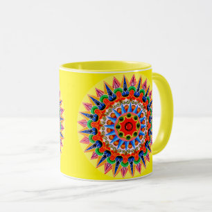 Farbenfrohe Folklore-Design-Tasse Tasse