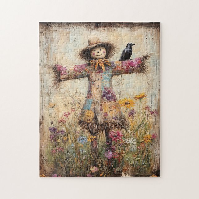 Farbenfrohe Folkloreinskizze mit Wildblumen (Vertikal)