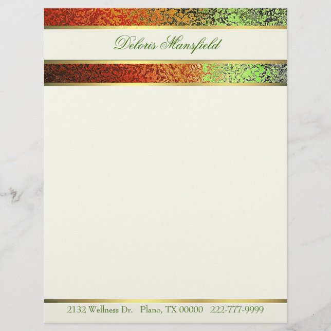 Farbenfrohe Forelle Look Business Letterhead Briefbogen (Vorderseite)