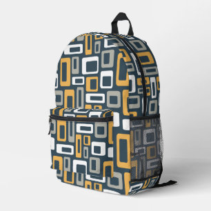 Farbenfrohe Formen im Mid-Century-Stil Bedruckter Rucksack