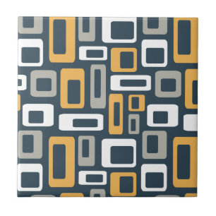 Farbenfrohe Formen im Mid-Century-Stil Fliese