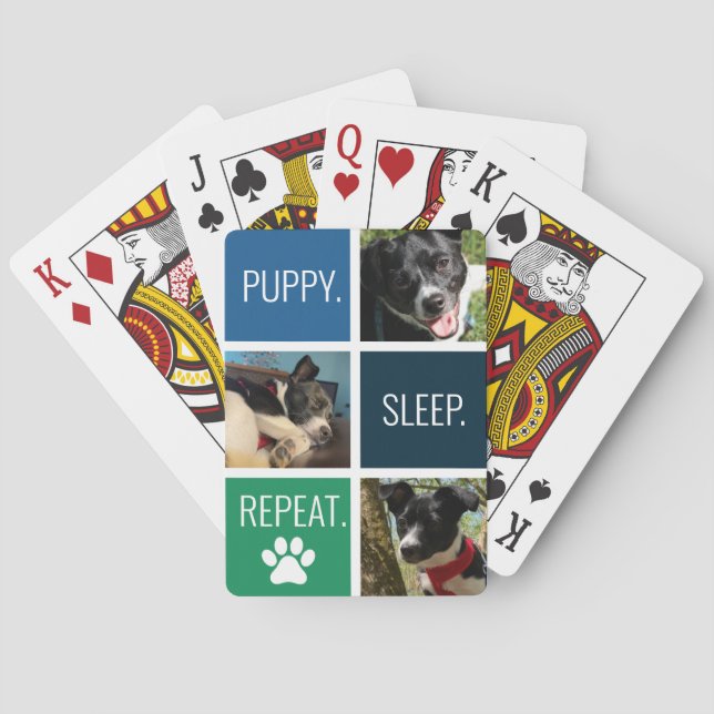 Farbenfrohe Fotos Animal Lover's moderne geometris Spielkarten (Rückseite)