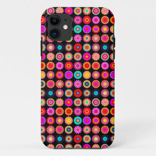 Farbenfrohe Fraktal Mandalas iPhone Case