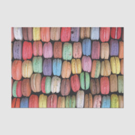 Farbenfrohe französische Macaron-Muster Seidenpapier
