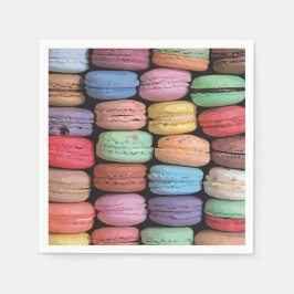 Farbenfrohe französische Macaron-Muster Serviette