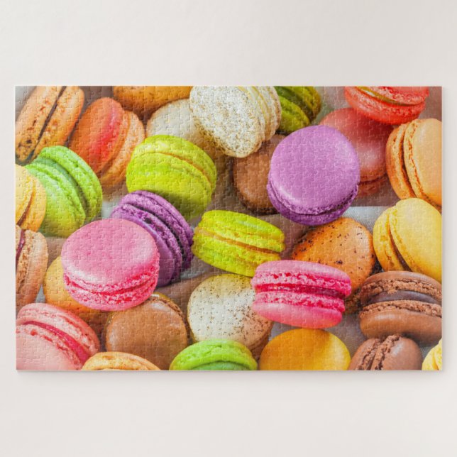 Farbenfrohe französische Macarons Geschmacksvolle  (Horizontal)