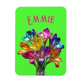 Farbenfrohe Freesia Floral Bouquet Magnet