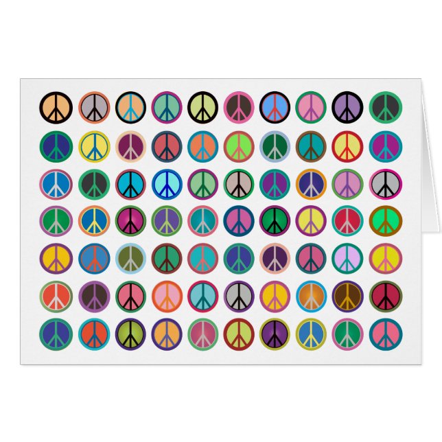 Farbenfrohe Friedenssymbole (Vorderseite (Horizontal))