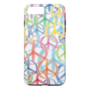 Farbenfrohe Friedenssymbole Case-Mate iPhone Hülle