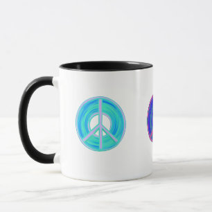 Farbenfrohe Friedenszeichen Tasse