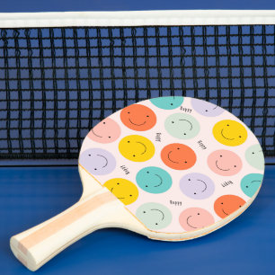 Farbenfrohe, fröhliche Gesichtspflege Tischtennis Schläger