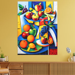 Farbenfrohe Frucht Harmonie Leinwanddruck