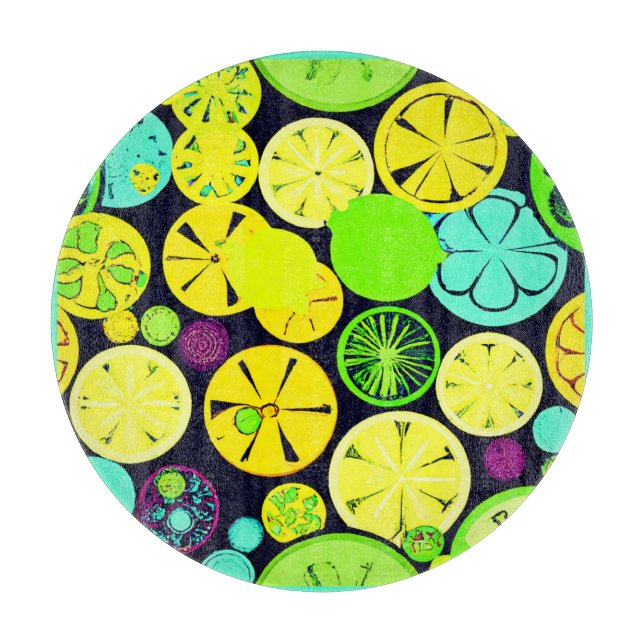 Farbenfrohe Fruchtigkeit Lebensgefühl Muster Schneidebrett (Vorderseite)