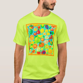 Farbenfrohe Fruchtmuster. Jetzt kaufen T-Shirt