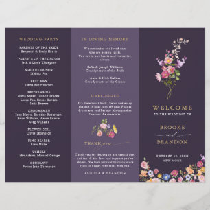 Farbenfrohe Frühjahrs-Wildblume-Wiesen-Hochzeitspr