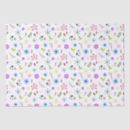 Farbenfrohe Frühlingsblumen Seidenpapier