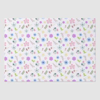 Farbenfrohe Frühlingsblumen Seidenpapier