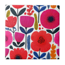 Farbenfrohe Frühlingsblumen Wassercolor Boho