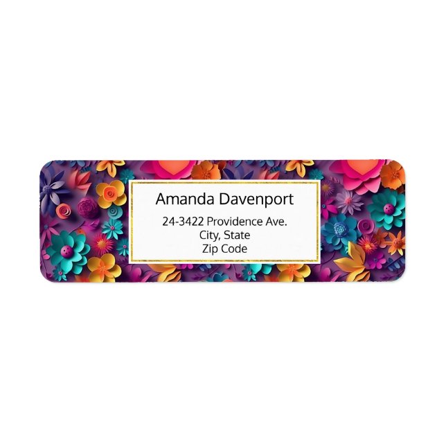 Farbenfrohe Frühlingsblumenmuster (Vorne)