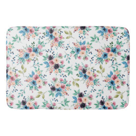 Farbenfrohe Frühlingsblumenmuster Badematte