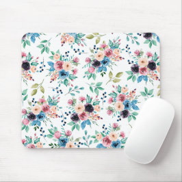 Farbenfrohe Frühlingsblumenmuster Mousepad