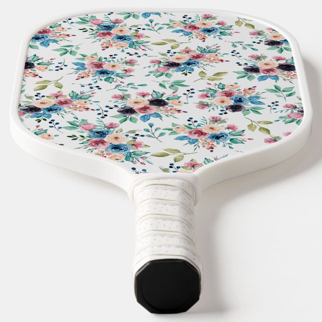 Farbenfrohe Frühlingsblumenmuster Pickleball Schläger (Ablage )