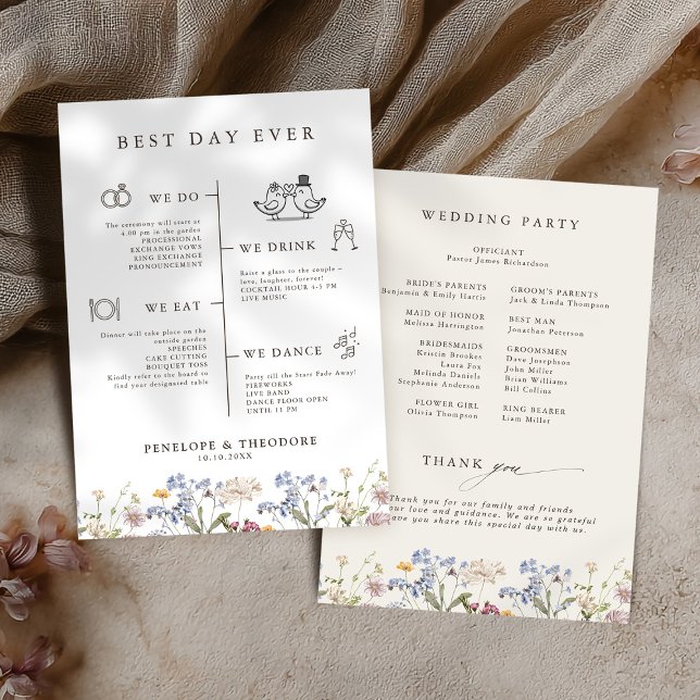 Farbenfrohe Frühlingsprogramm Wildblume Wiesen Gar Einladung (Colorful Spring Wildflower Meadow Garden Program )