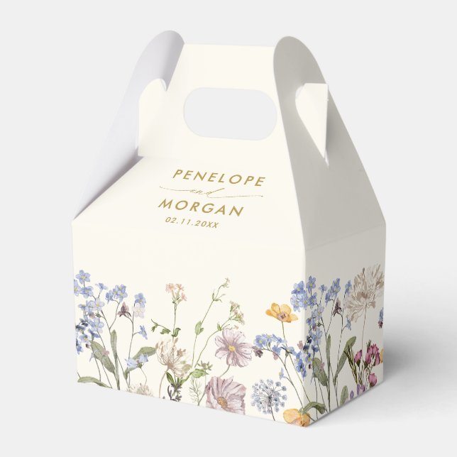 Farbenfrohe Frühlingssonne Wildblume Wilhelm Tell Geschenkschachtel (Rückseite)